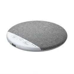 Compact Bluetooth Pillow Speaker - HiFi Stereo White Noise Soundbar & Wireless Music Player (Gray)