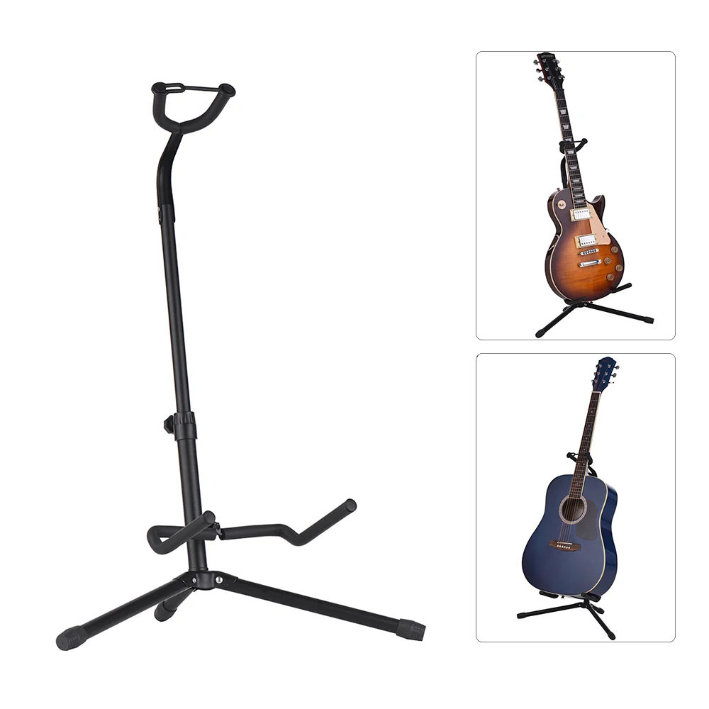Premium Metal Tripod Guitar Floor Stand for Acoustic & Electric Instruments