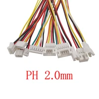 Micro JST PH 2.0mm Pitch 2/3/4/5/6 Pin Male / Female Socket Wire Cable Connector PH2.0 Plug 26AWG Electronic Wires 20CM 3