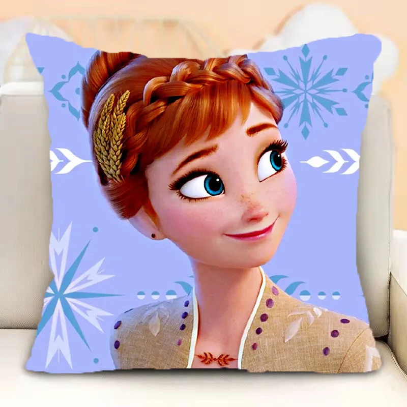 Disney Elsa Decorative Pillow Cases Cartoon Cushion Cover Children Girl Birthday Christmas Gift 40x40cm