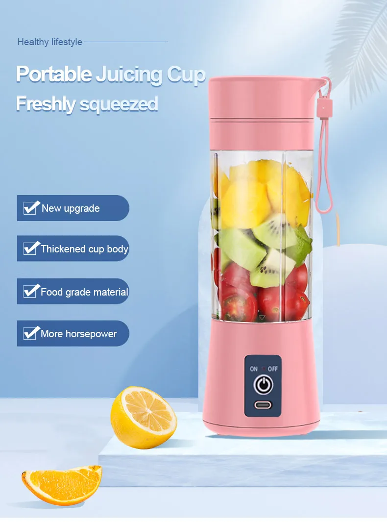 Portable Blender USB Mixer Electric Juicer Machine Smoothie Blender