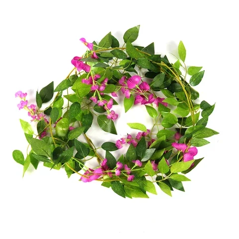 

190cm silk wisteria artificial flowers vine fake plant garland hanging flower wedding decoration Baby Shower home garden decor