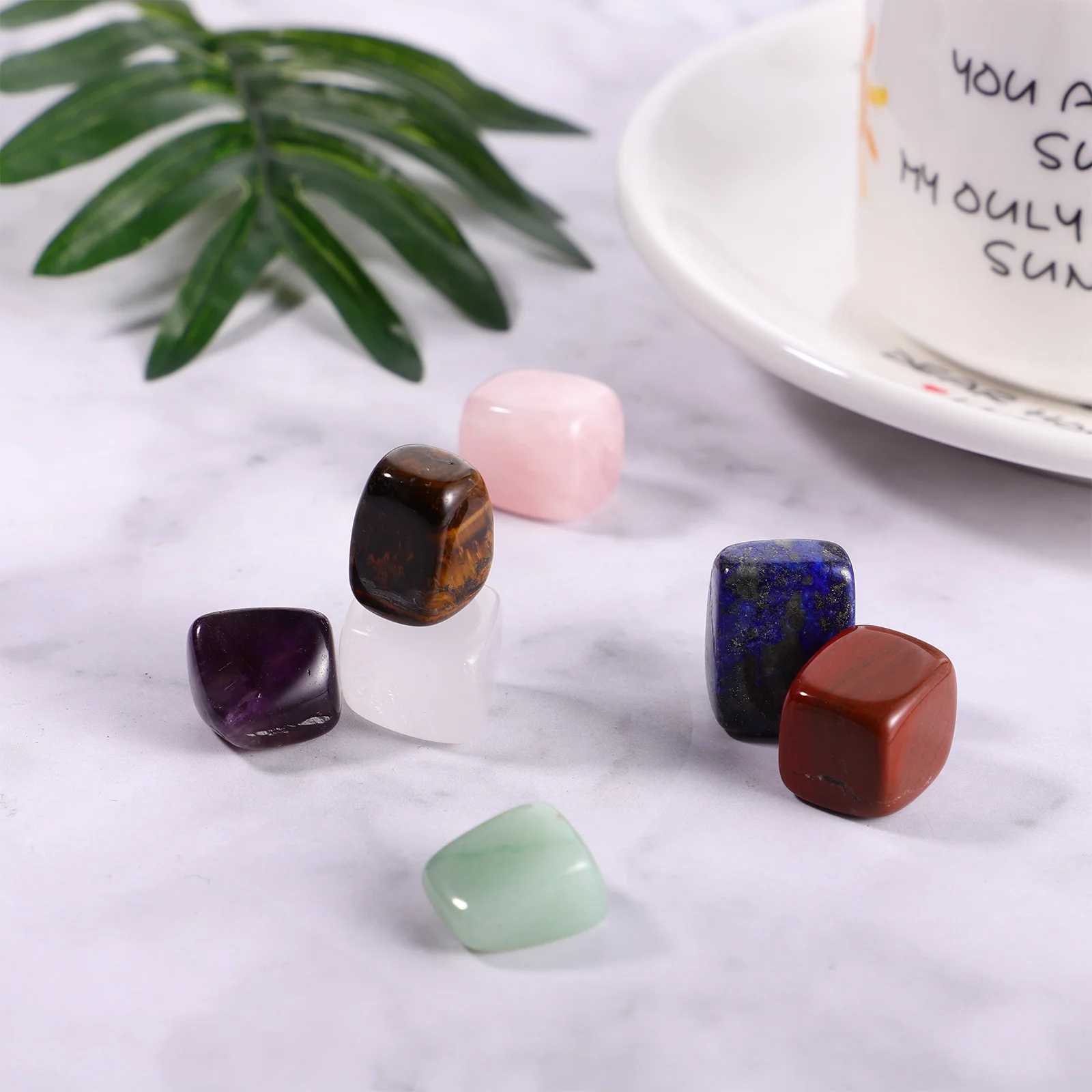 

Soothing Stones for Meditation Gemstones Palm Crystal Suit Heal Thumb Worry Chakra Healing Crystals