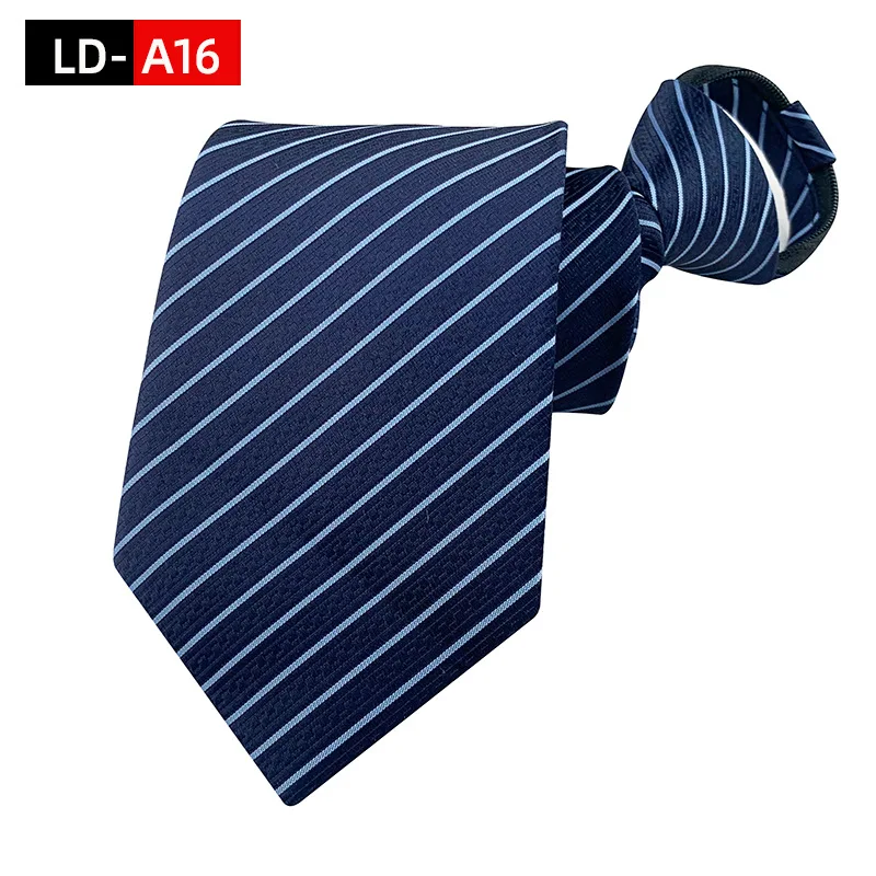 Reißverschluss-Krawatte für Herren, vorgebundene Krawatte, gestreift, 8 cm, heiß begehrter Stil, Reißverschluss-Krawatte für Herren und Damen, Hochzeit, Business, Party, Geschenk – Detail 20