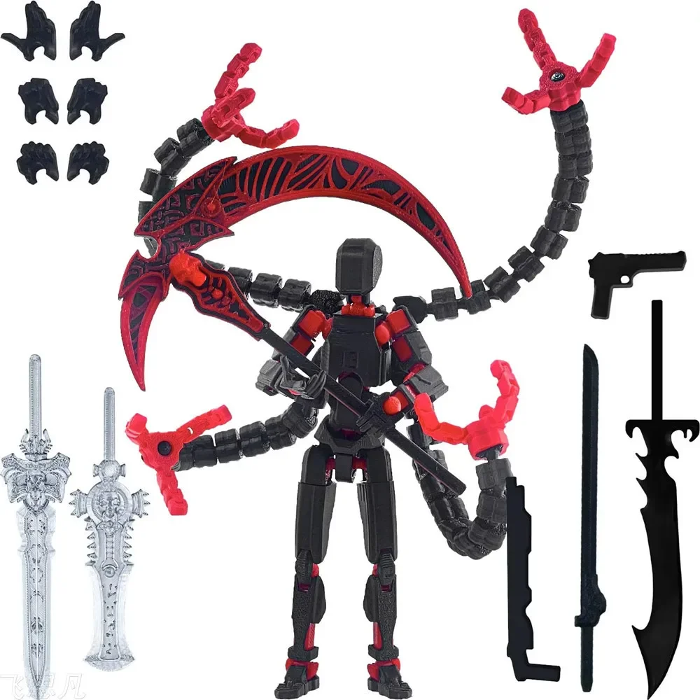 Assembly Completed T13 Action Figure 3D Printed Multi-Jointed Movable Titan 13 Lucky Dummy Nova Robot Action Figure Desktop 1