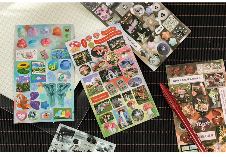 20 Stück gestanzte Aufkleber für Buch, Retro-Cartoon, dekorativ, handgefertigt, Scrapbooking-Zubehör, Tagebuch-Aufkleber, japanische Schreibwaren-Aufkleber – Detail 16