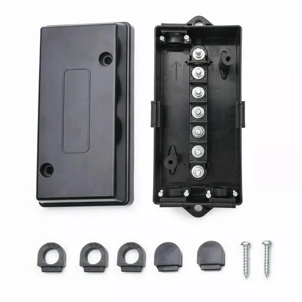 1pc 7 Way Electrical Trailer Junction Box 7 Gang Trailer Wire Line Connection Box Replacement Automobiles Parts