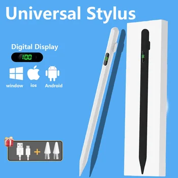 Universal Stylus Pen With LED Digital Power Display For iPad Samsung Huawei Xiaomi Tablet Pen For Android IOS Windows Touch Pen 1