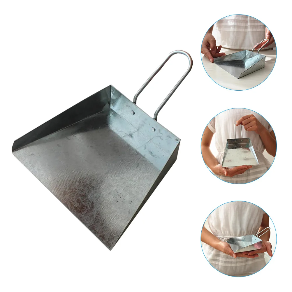 

Mini Dustpan Iron Miniature Garbage Refuse Container Office Cleaning Desktop
