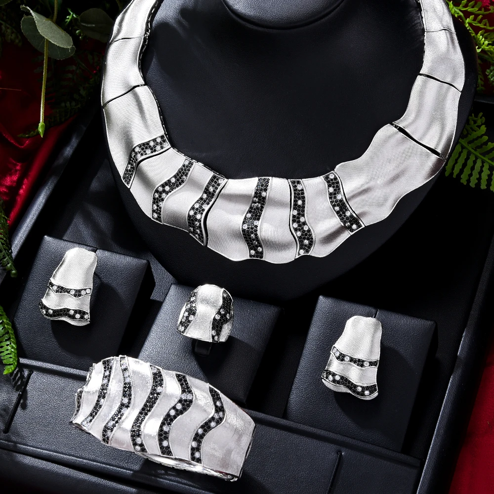 

Missvikki Original Luxury African Dubai 4pcs Jewelry Set For Women Party Zircon Crystal Dubai Bridal Wedding Jewelry Set Gift