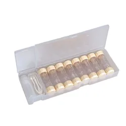 Colored Contact Lens Case Set - 8 Portable Travel Containers (Yellow)