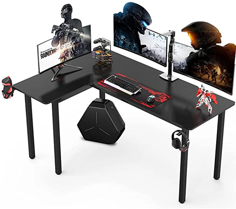 Dripex Gaming Table L Shape Corner Desk 155 cm, LShaped Ergonomic