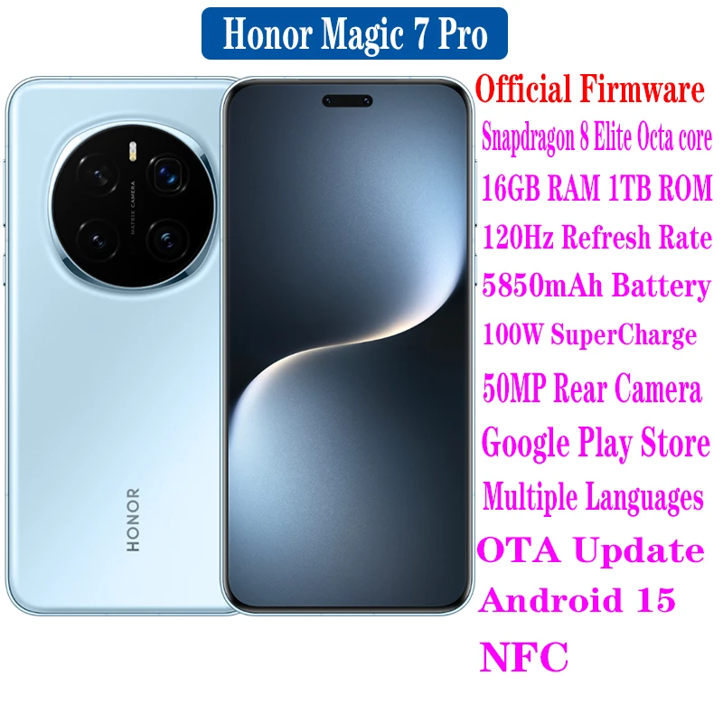 Honor-magic 7 pro携帯電話,50MPリアカメラ,3台のカメラ