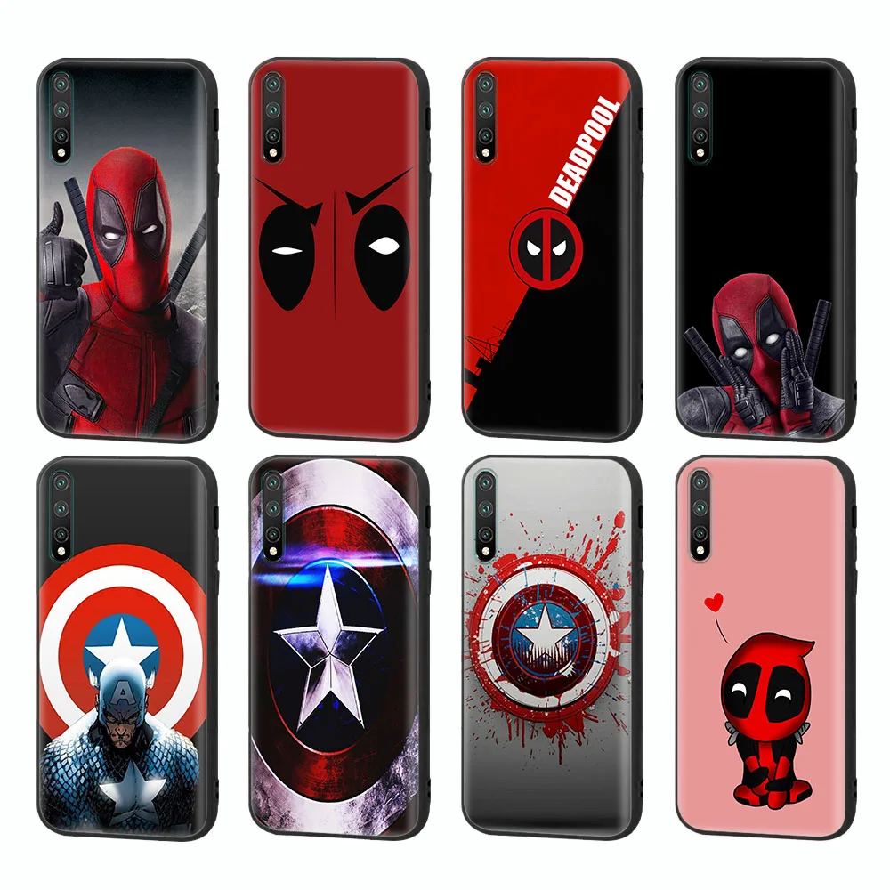Marvel Hero Custodia Morbida Nera Per Samsung Galaxy S7 Edge J2 Prime J4 Core J5 Plus J7 Duo J8 Pro