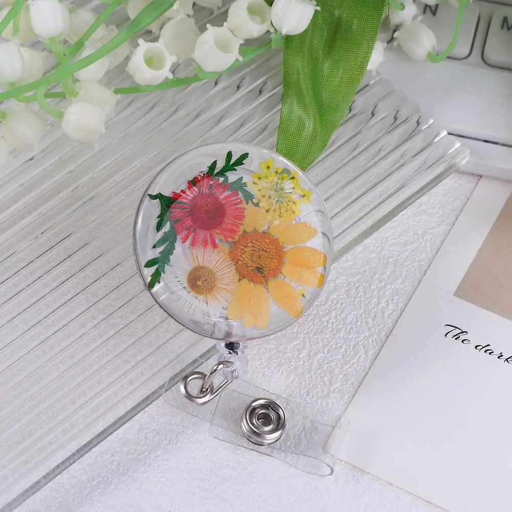 Charm ID Badge Clip Jewelry Key Holder Transparent Badge Reel Card Holder Reel Keyring ID Lanyard