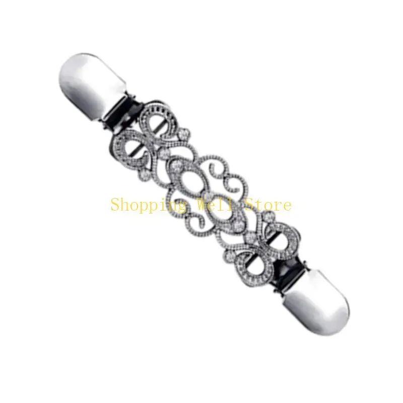 KX4B 빈티지 스웨터 목도리 클립 목도리 스카프 금속 클립 카디건 클립 브로치 카디건 스웨터 안전 핀 여성과 소녀