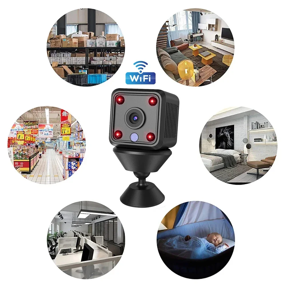 كاميرات IP صغيرة X6 ببطارية مدمجة HD مراقبة أمنية...