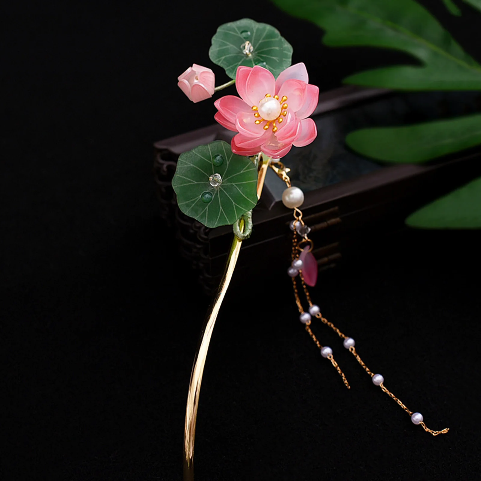 Chinesischen Stil Lotus Blume Haar Sticks Handgemachte Quaste Haar Chinesische Legierung Haar Gabeln Vintage Hanfu Haar Brötchen für Hanfu Party