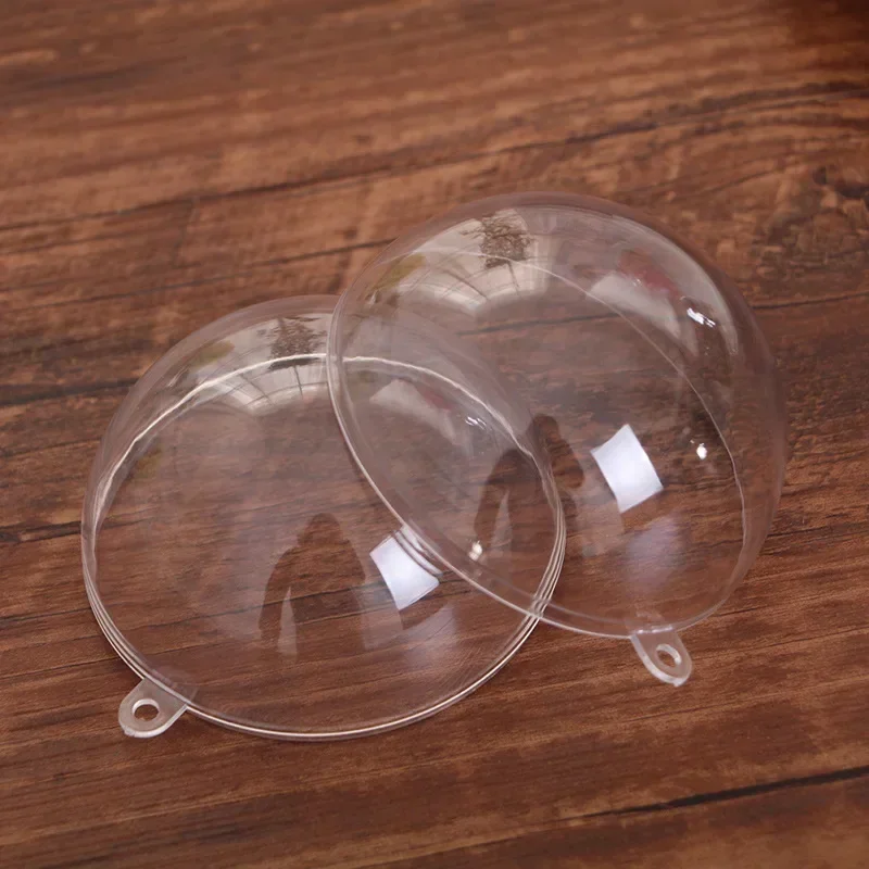 thumbnail image 1 of Para 10 piezas, caja de regalo para boda, hogar, adornos navideños, transparente, para árbol de fiesta, rellenable, bola de plástico para decoración colgante, 1 of 5