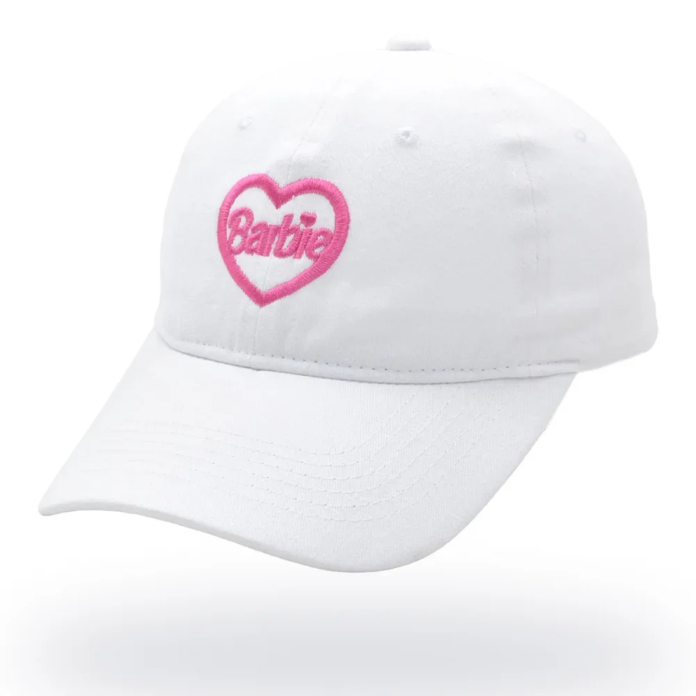 

MINISO Barbie The Movie Peripheral Two-dimensional Love Embroidered Baseball Cap Retro Washed Dad Hat Peaked Cap The Best Gift