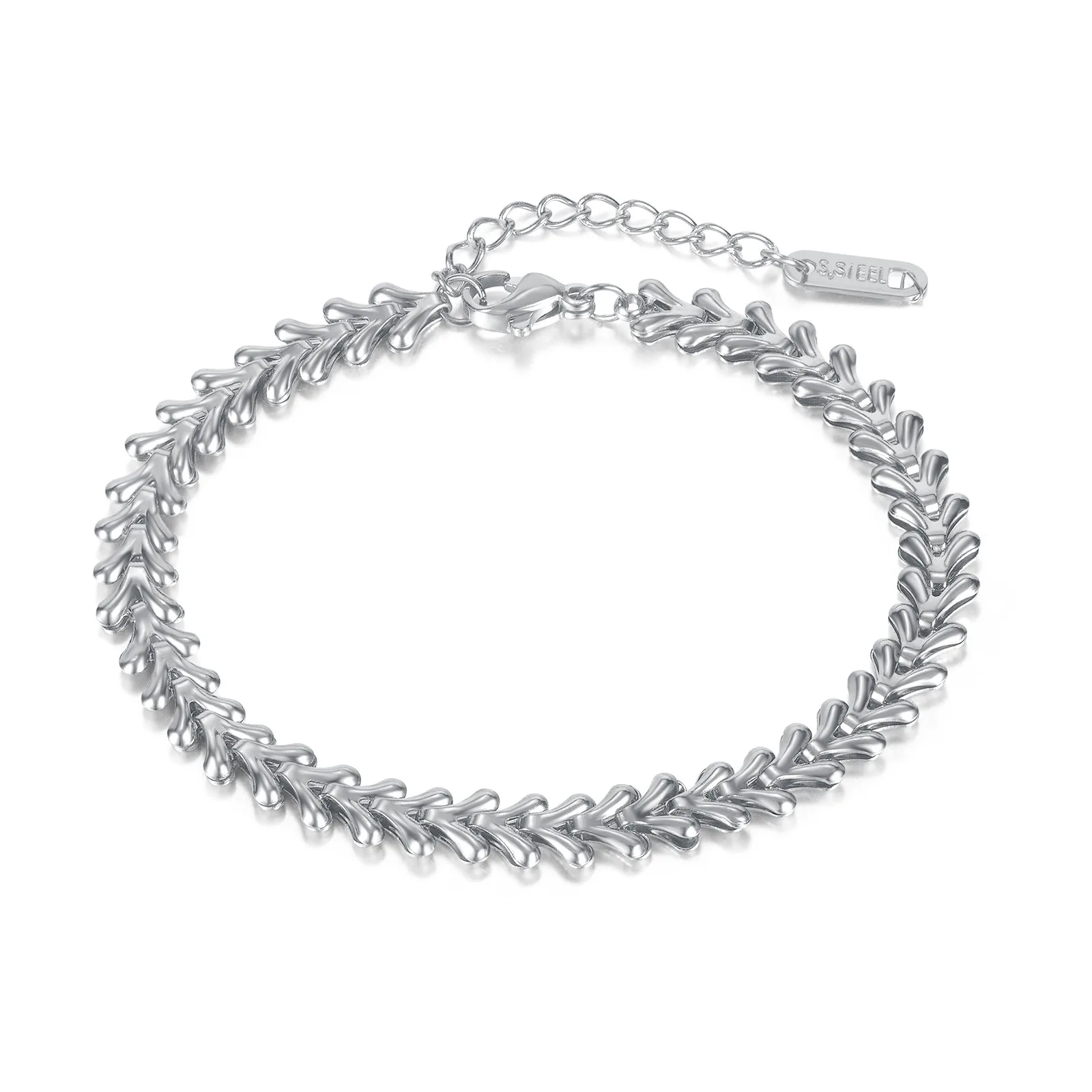 

KouCh Brand Design 3pcs Stainless Steel Bracelets For Woman Wholesale Boho Heart Shape Chains Bohemia Love pulseras mujer Gifts