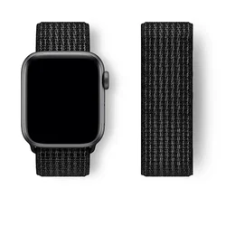 Premium Nylon Loop Strap for Smartwatch - Sporty and Durable Bracelet Band (White black 11)