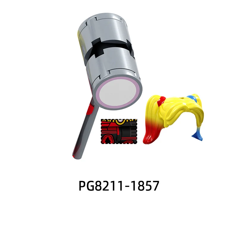 PG8211 무기 바지 헤어 파츠 액션 피규어 해머 다트 망토 스틱 검 모델 블록 MOC 브릭 세트 선물 장난감