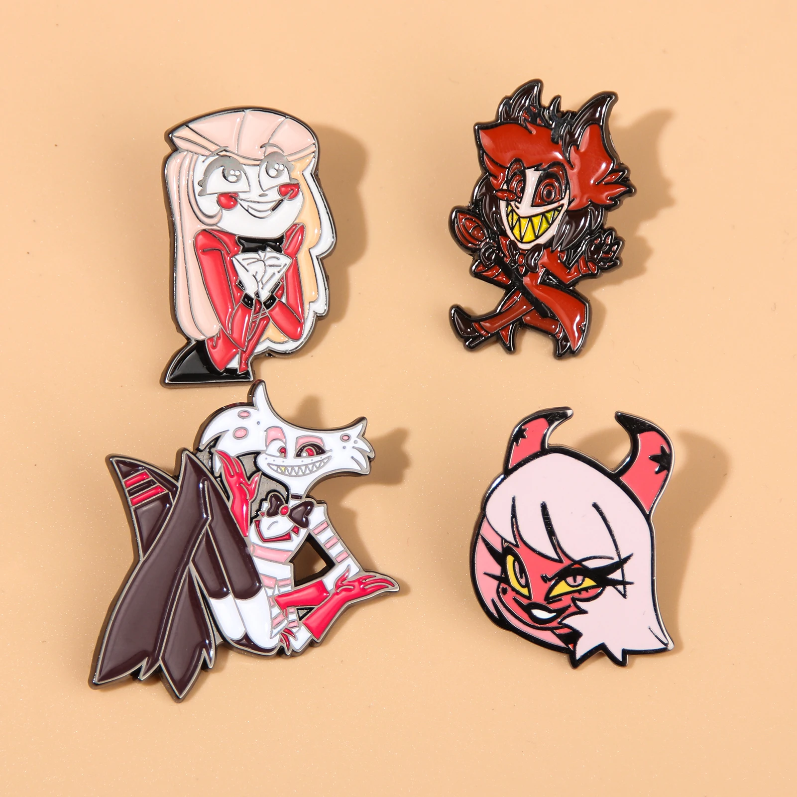 Hot Anime Hazbin Hotel Enamel Brooch Cartoon Charlie Durst Metal