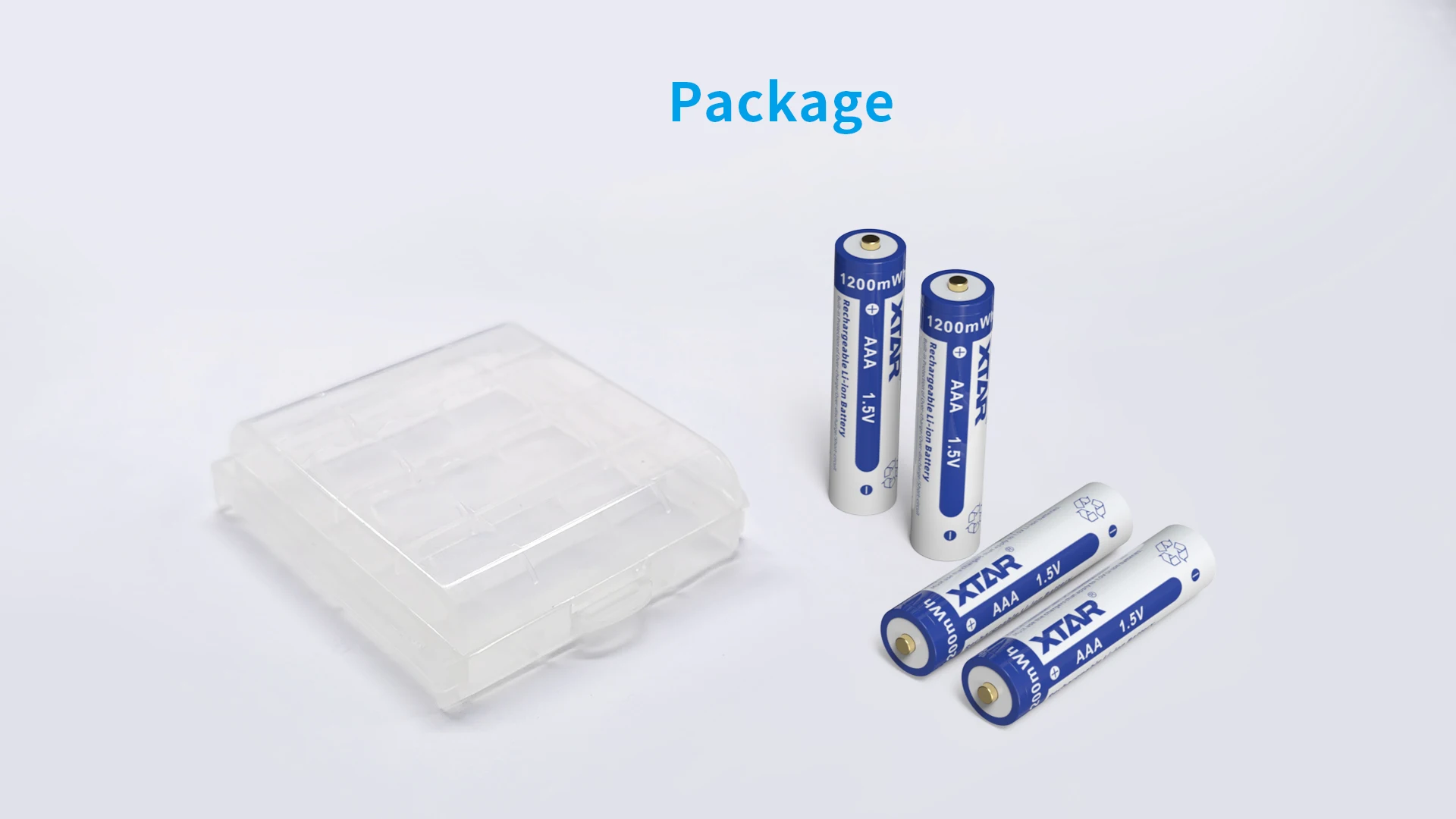 Rechargeable Lithium Batteries Lithium Battery XTAR 1.5V AAA Battery 1200 mWh Rechargeable Li-ion Battery Max Discharge Current 1.5A Button Top For Kids Toys