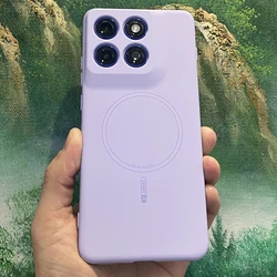 Liquid Silicone Magnetic Phone Case with Wireless Charging Compatibility for Edge 60 60S 60Fusio (PURPLE)