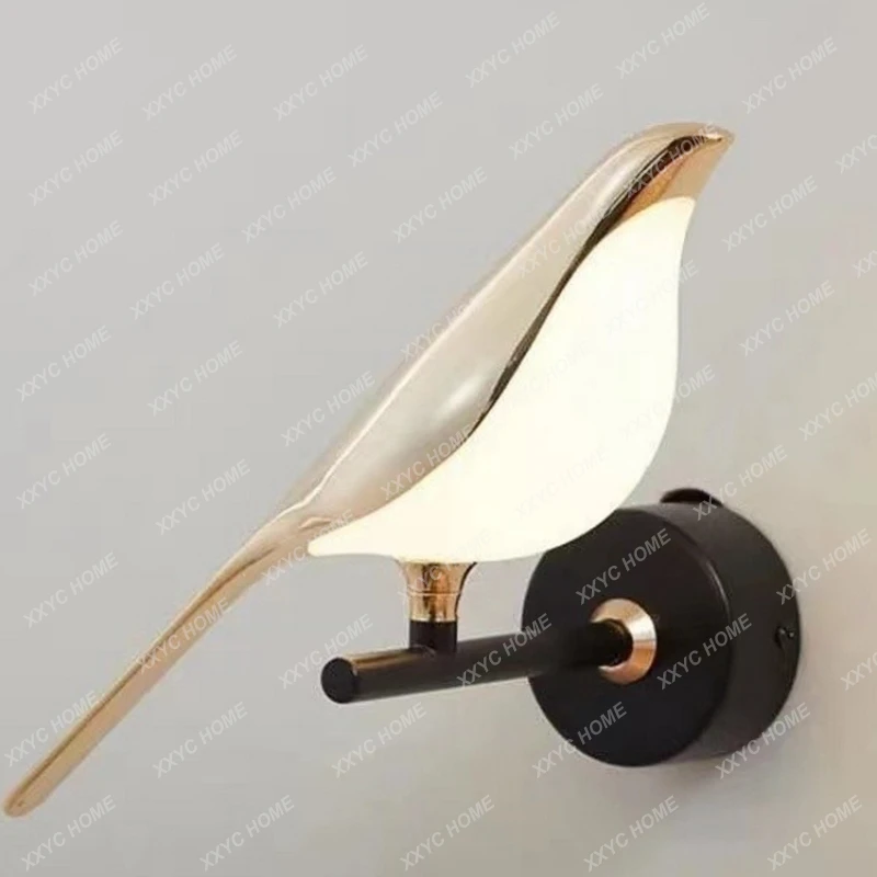 

Креативная настенная лампа Magpie с птицами, простая прикроватная лампа для спальни, гостиной, дивана