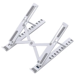 Premium Foldable Aluminium Laptop and Tablet Stand (White)