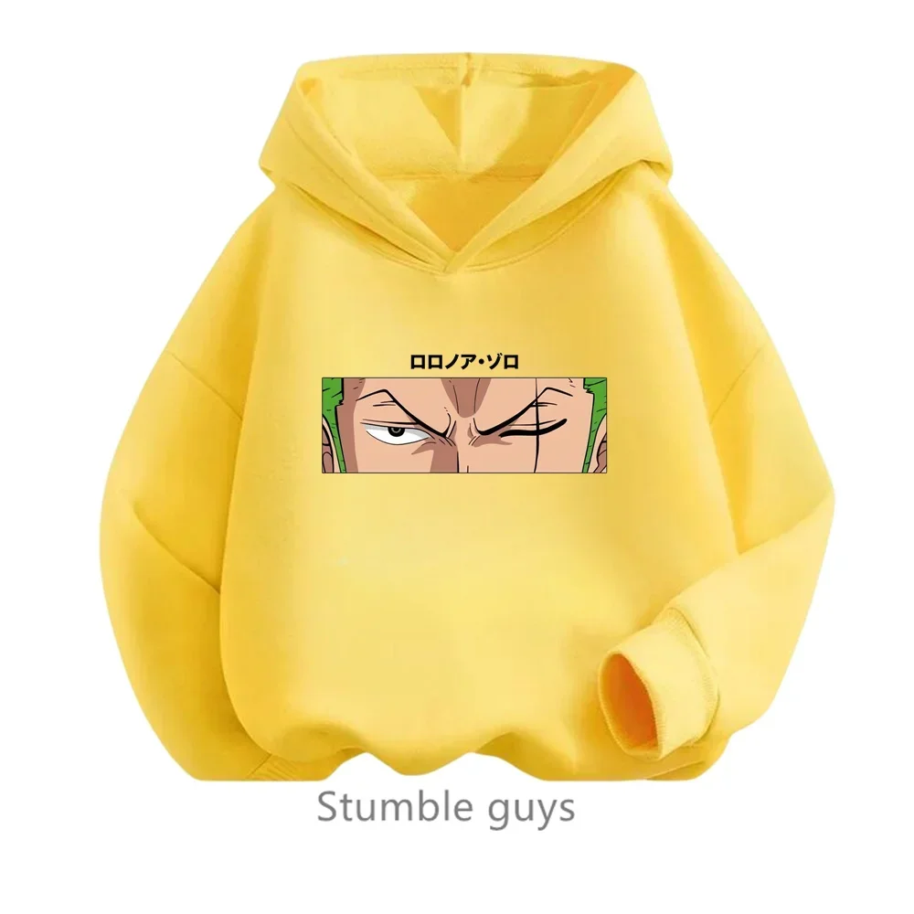 thumbnail image 1 of Ropa de primavera y otoño para niños, sudadera de una pieza para niños, ropa para niñas, sudadera de dibujos animados de Anime Luffy Zoro, traje para adolescentes, camisetas con capucha de Sonic, 1 of 5
