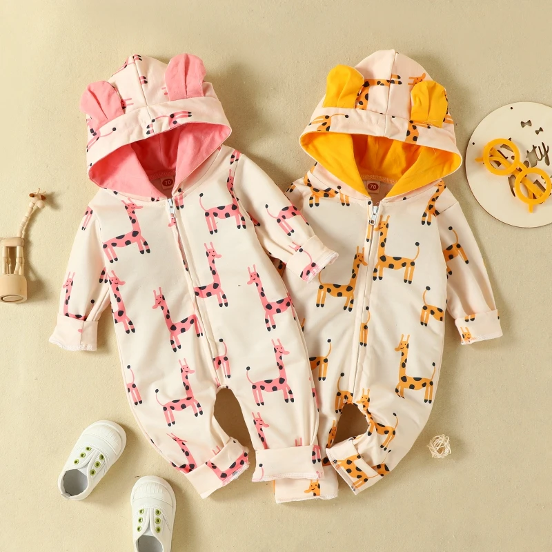 Newborn Baby Giraffe Costume Cute Giraffe Baby Jumpsuit Cute