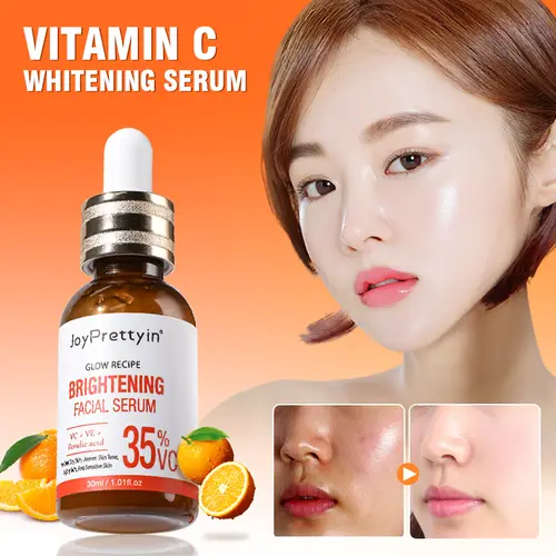 Vitamin C Whitening Facial Serum Fade Dark Spots Hyaluronic Acid Moisturizing Repair Dull Face Essence Skin Care Products - Image 3