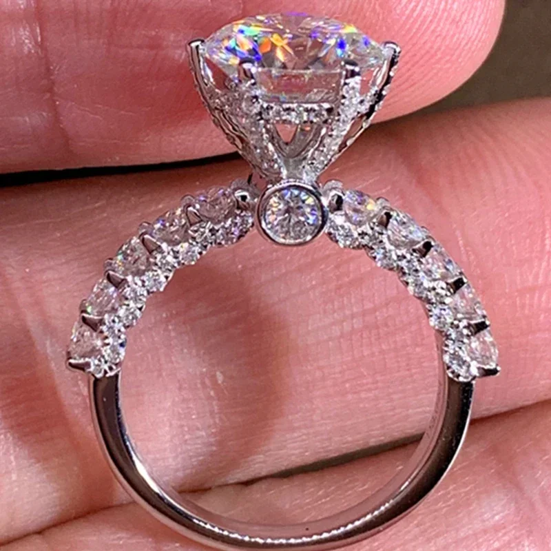 Wedding Rings Silver Ring Womens Ring Cubic Zircon Ring Jewelry Rings Ring Jewelry Luxury Cubic Zirconia Engagement Rings for Women