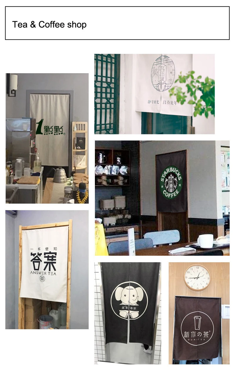 Customize Picture Size Japanese Door Curtain Printed Partition Kitchen Doorway Decorative Drapes Cafe Restaurant Tavern Decor