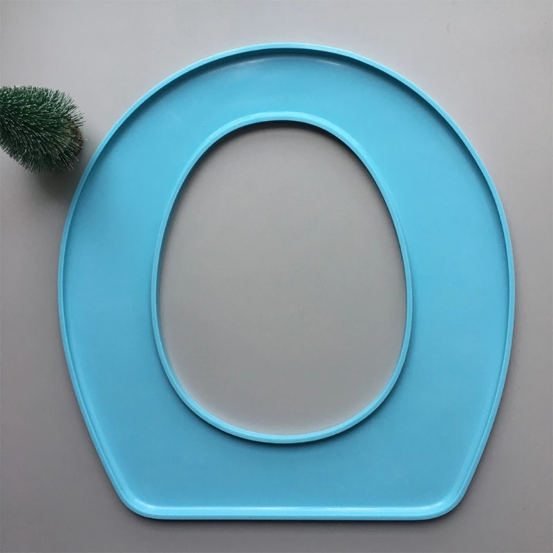 

Toilet Cushion Cover Pad Epoxy Resin Mold DIY Crafts Casting Tools Closestool for Seat Mat Silicone Mould