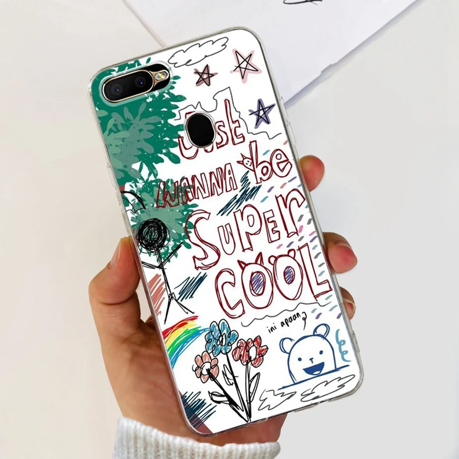 Luxury Painted Soft Silicone Phone Case - Elegant Back Cover Bags