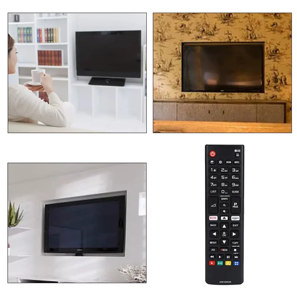 Telecomando Lg Smart Tv Telecomando Di Ricambio Per TV LG Smart TV 4K UHD - Sostituisce AKB75095307, Wireless, Senza Batterie TV LG 50
