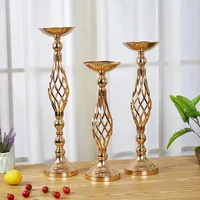 Home Table Candle Holder Arrangement Gold Iron Vase Twisted Path Candle Holder Wedding Flower Wedding Props Home Furnishings 2