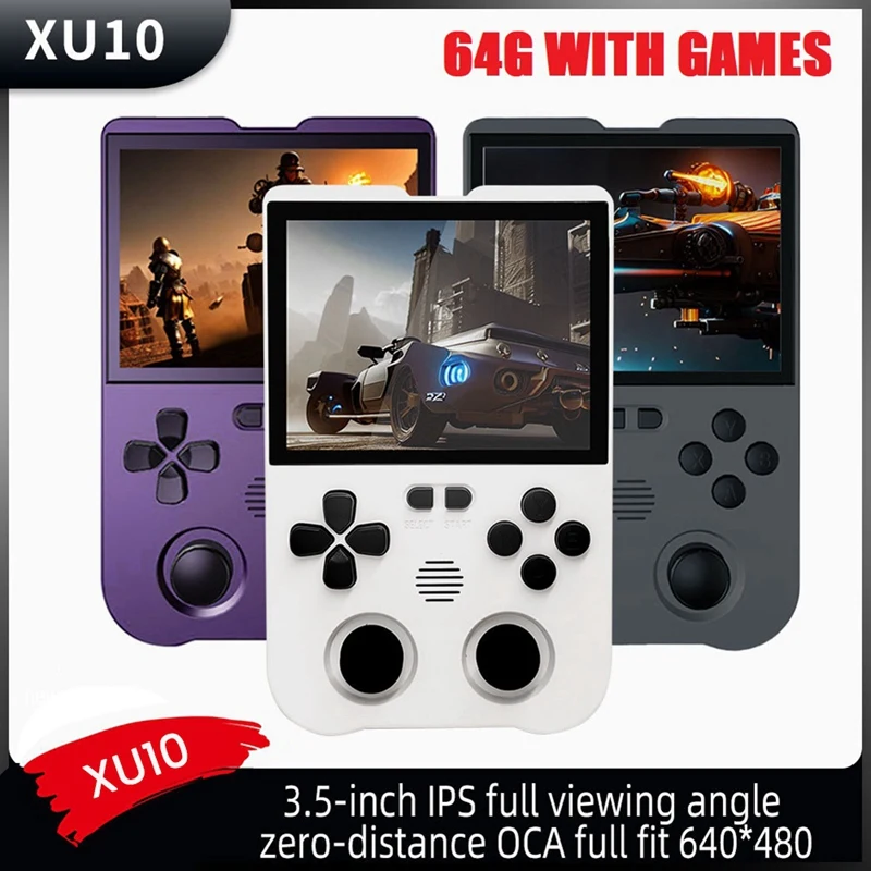 

Игровая консоль XU10, 3,5 дюйма, 64 ГБ, 3000 мАч