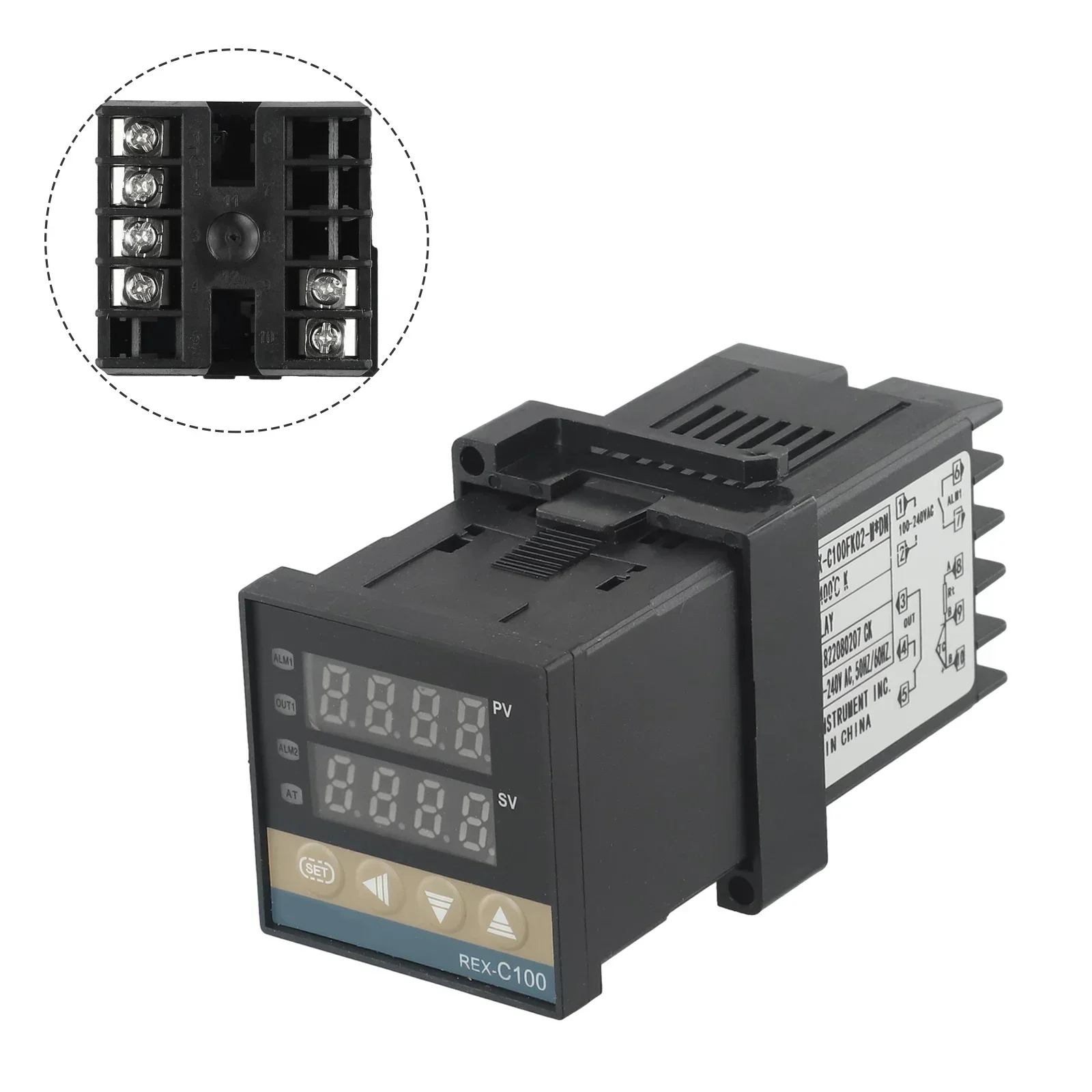 smart thermostat Display Controller Instruction Manual Intelligent REX-C100 M*DN Temperature Controller Thermostat 0-400℃ 48*48*86mm