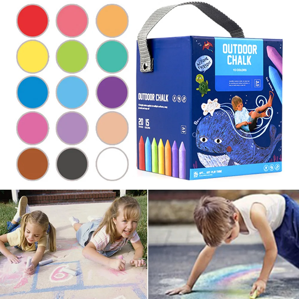 20pcs 15 Colors Gifts School Stationery Outside Driveway