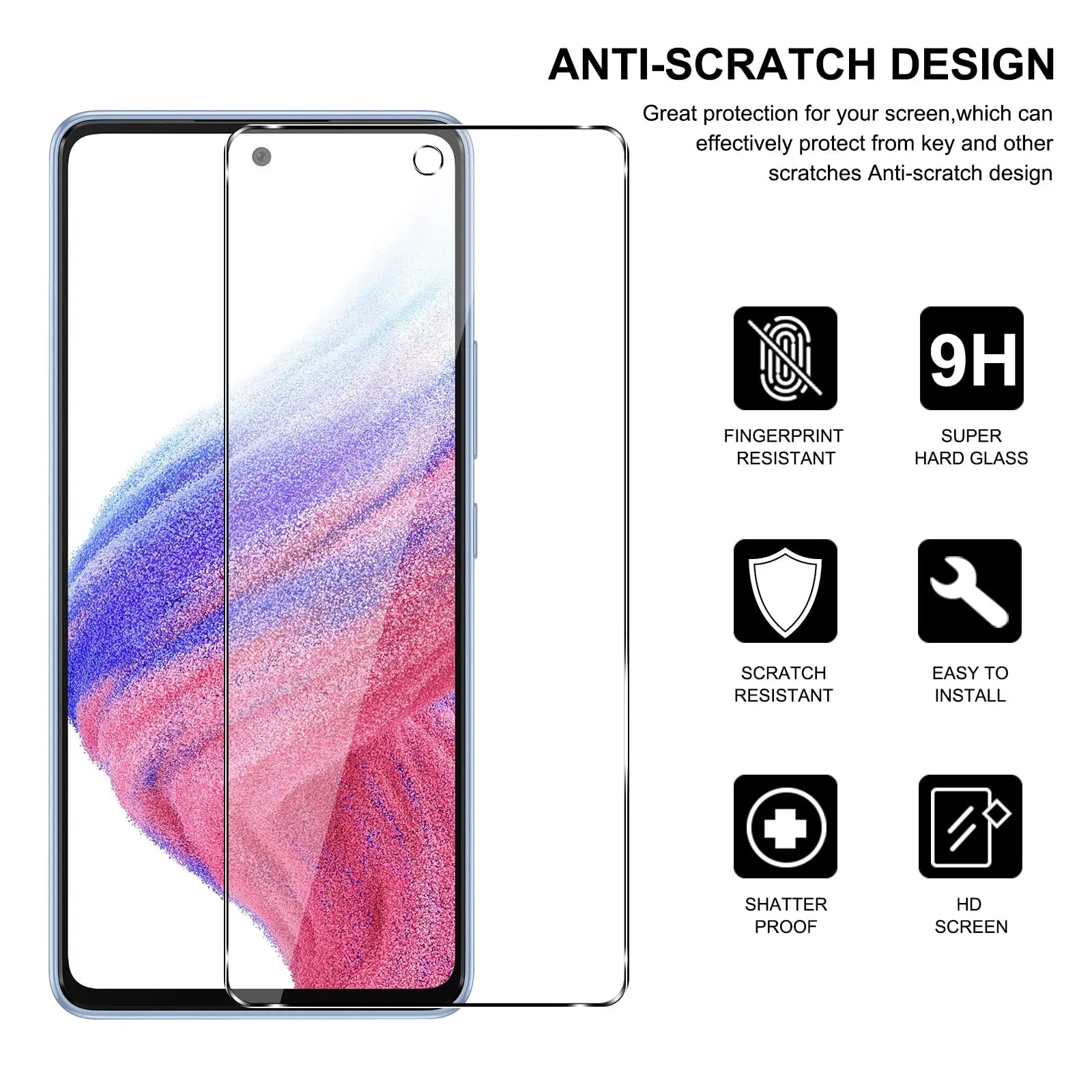 High-Quality Tempered Glass Screen Protector - 9H Hardness, Ultra Clear, and Case Friendly