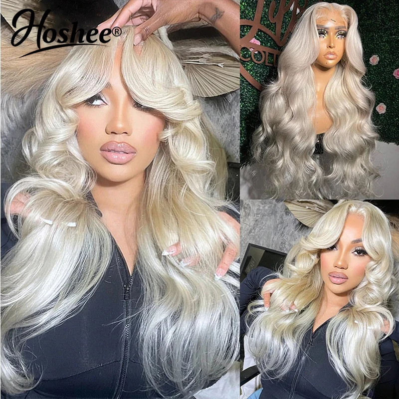 

Platinum Blonde Lace Front Human Hair Body Wave HD Lace Front Wig T Part Brazilian Remy Human Hair Wigs Pre Plucked For Women