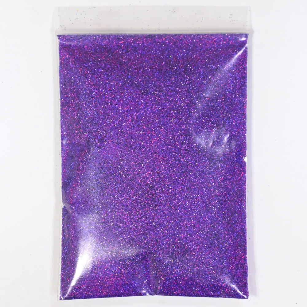 Laser Silver Holographic Chrome Nail Powder - Extra-Fine Glitter for Mirror Effect Nail Art, 50g
