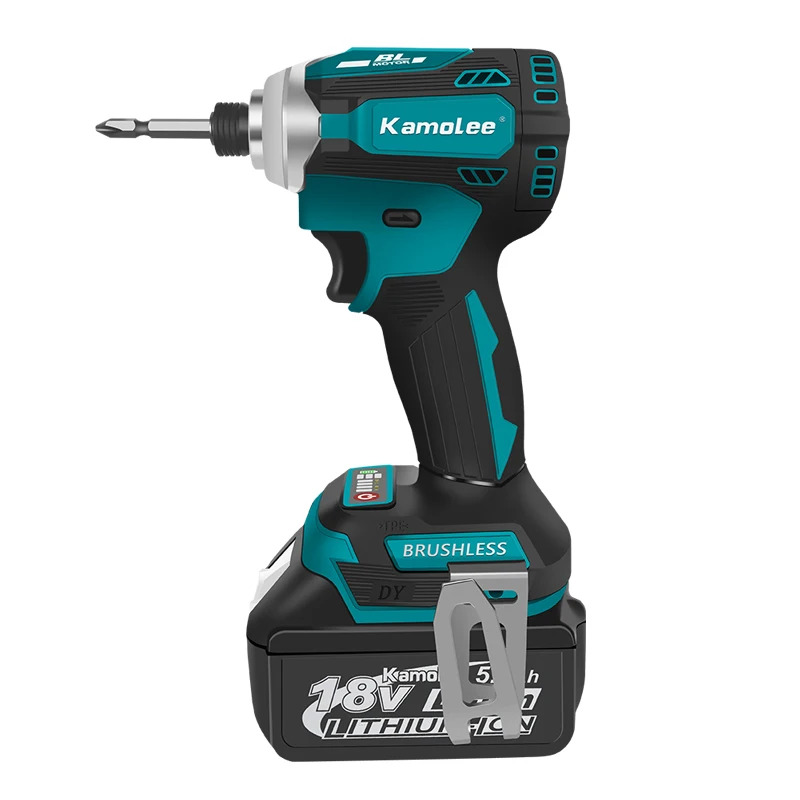 Kamolee 588Nm Cordless Electric Impact Brushless Wrench 5 Speed Screwdriver Power Tool 1/4