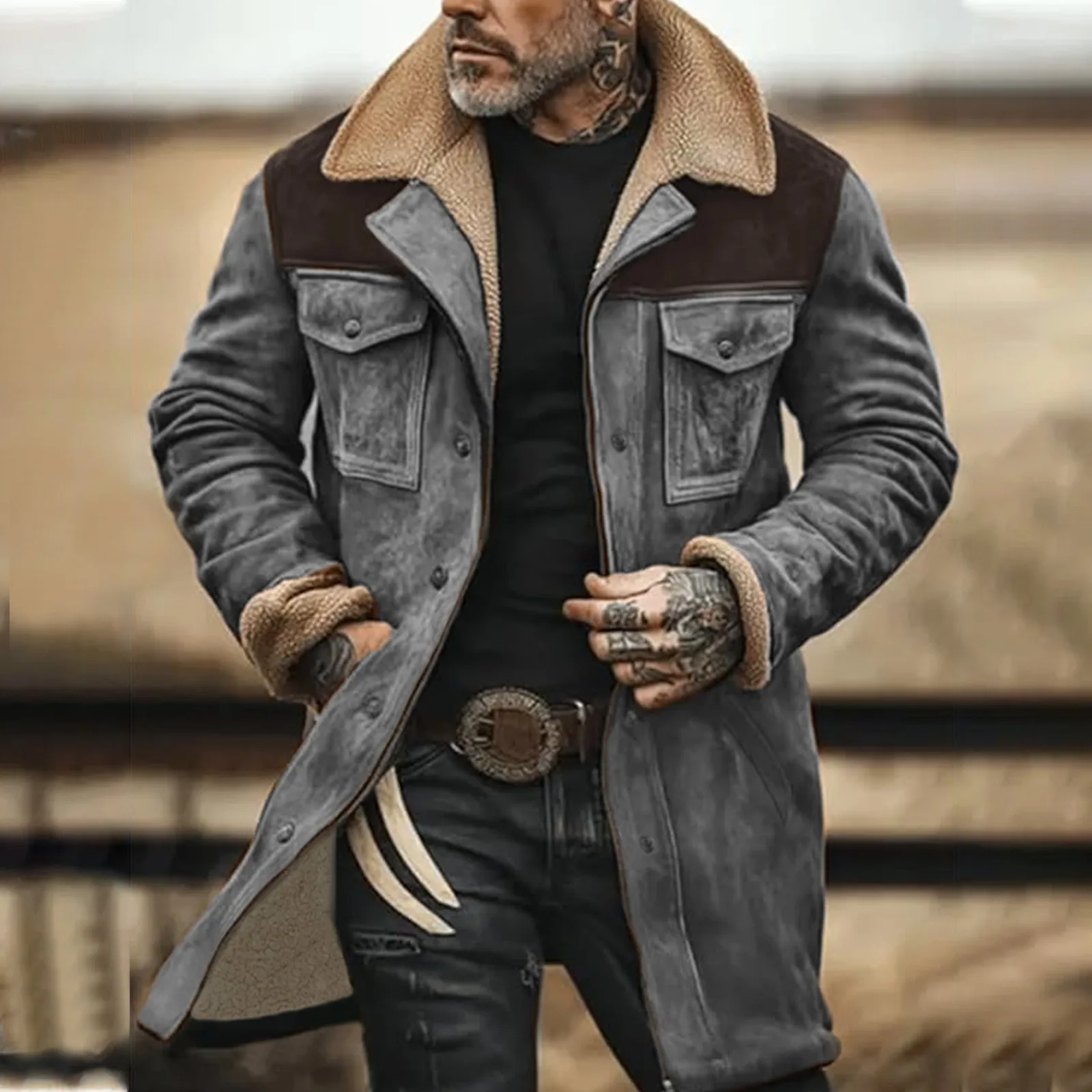 Men's Vintage Warm Heated Winter Jacket