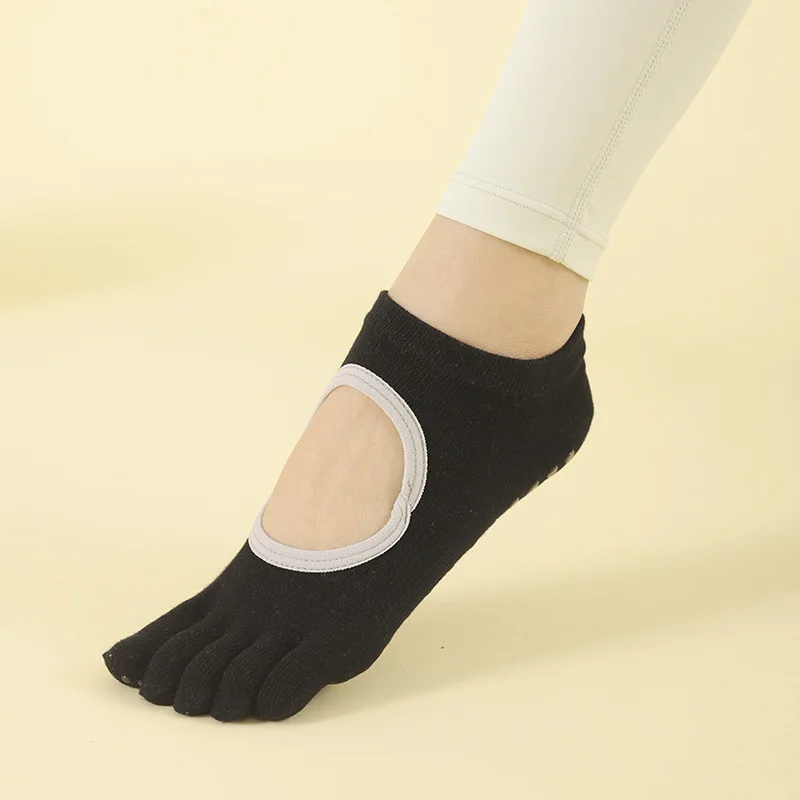 

New Women Spring Summer Pilates Socks Silicone Anti-Slip Quick-Dry Yoga Socks Ladies Breathable Cotton Sport Fitness Sock